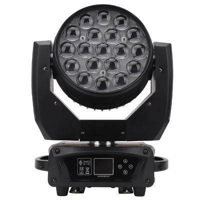 RGBW Bewegende hoofdwaslamp 19*15w Mechanische focus LED Zoomlamp