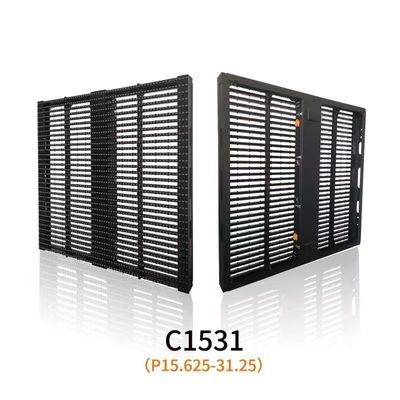 LED-transparant scherm P3.91-7.82mm 3840hz Mesh LED-scherm 1000*500mm Buiten